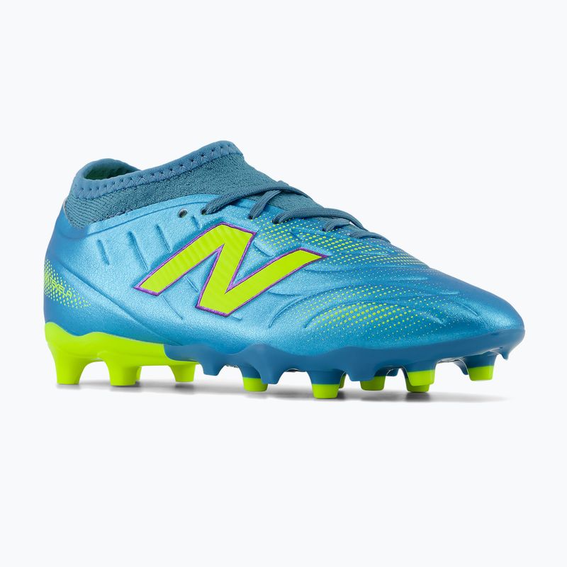 Vaikiški futbolo bateliai New Balance Tekela Team V5 FG metallic blue/alkaline green