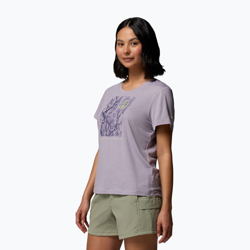 Moteriški marškinėliai Columbia Parsons Point Scoop Tee lavender pearl heather/canopy view 4