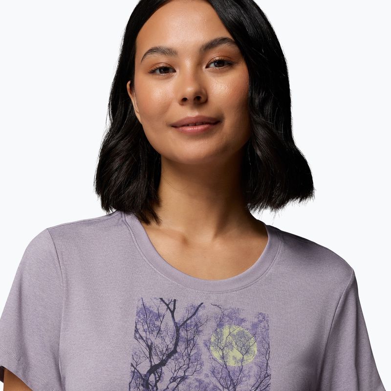 Moteriški marškinėliai Columbia Parsons Point Scoop Tee lavender pearl heather/canopy view 5