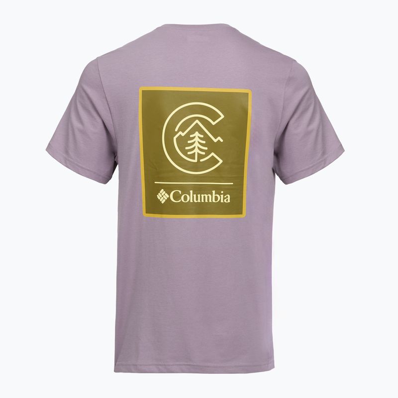 Vyriški marškinėliai Columbia CSC Basic Logo Back Tee shale purple/linework c badge 2