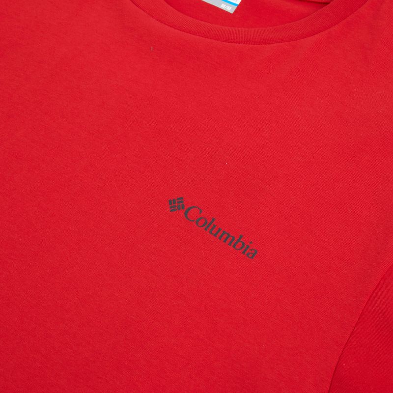 Vyriški marškinėliai Columbia CSC Basic Logo Back Tee mountain red/linework c badge 3