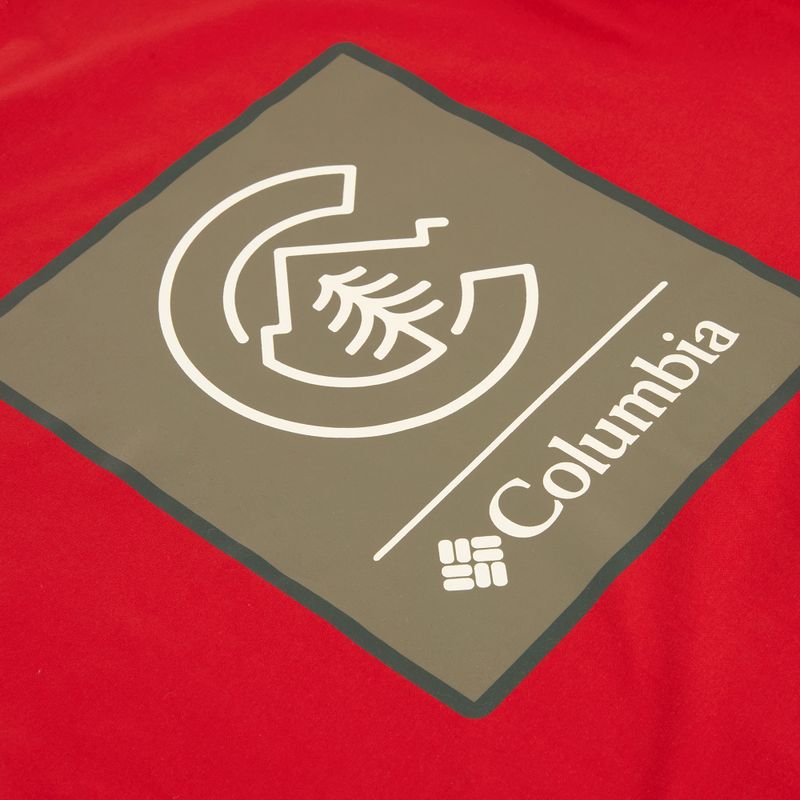 Vyriški marškinėliai Columbia CSC Basic Logo Back Tee mountain red/linework c badge 4