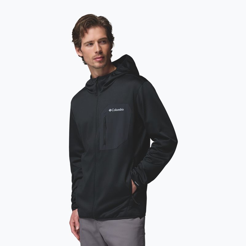 Vyriškas žygio džemperis Columbia Tall Heights Hdd Grid Fleece Full Zip black 4
