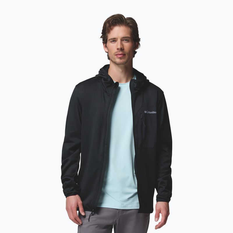 Vyriškas žygio džemperis Columbia Tall Heights Hdd Grid Fleece Full Zip black 5