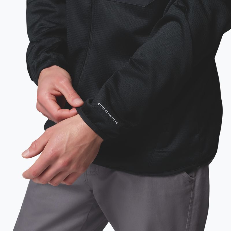 Vyriškas žygio džemperis Columbia Tall Heights Hdd Grid Fleece Full Zip black 7