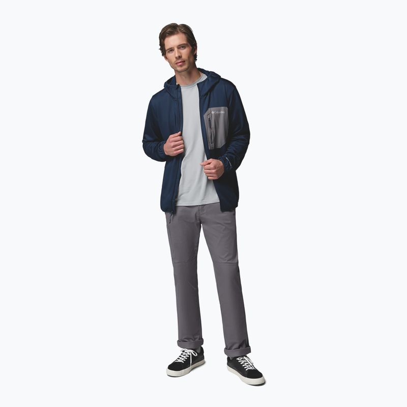 Vyriškas žygio džemperis Columbia Tall Heights Hdd Grid Fleece Full Zip collegiate navy/city grey 2