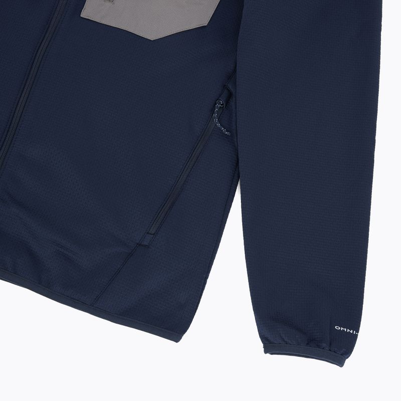 Vyriškas žygio džemperis Columbia Tall Heights Hdd Grid Fleece Full Zip collegiate navy/city grey 4