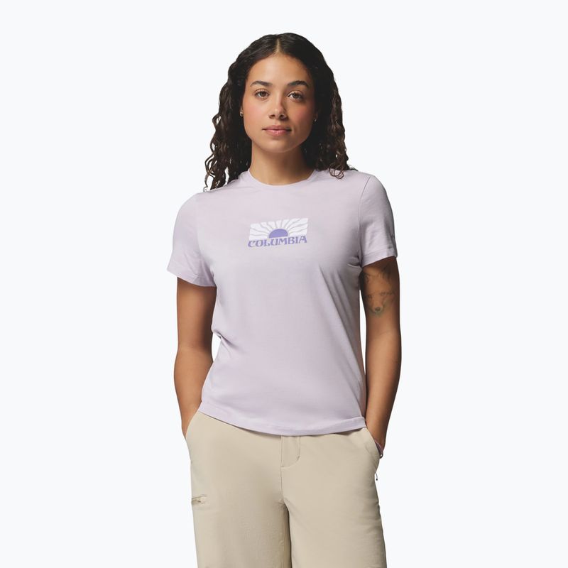 Moteriški marškinėliai Columbia Ruby Springs Graphic Fitted lavender pearl/brandrise 4