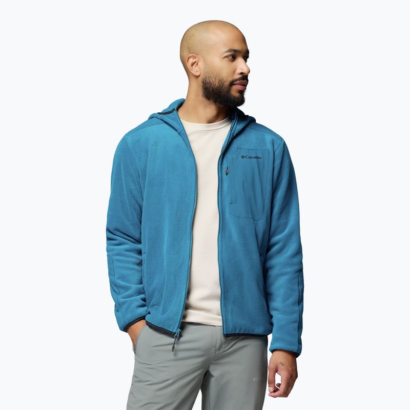 Vyriškas flisinis džemperis Columbia Pacific Arch 200 Hooded FZ Fleece Phoenix Blue 5
