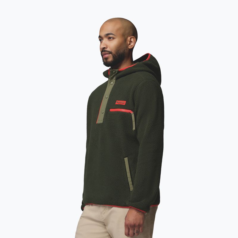 Vyriškas flisinis džemperis Columbia Helvetia II Hoodie Greenscape 4