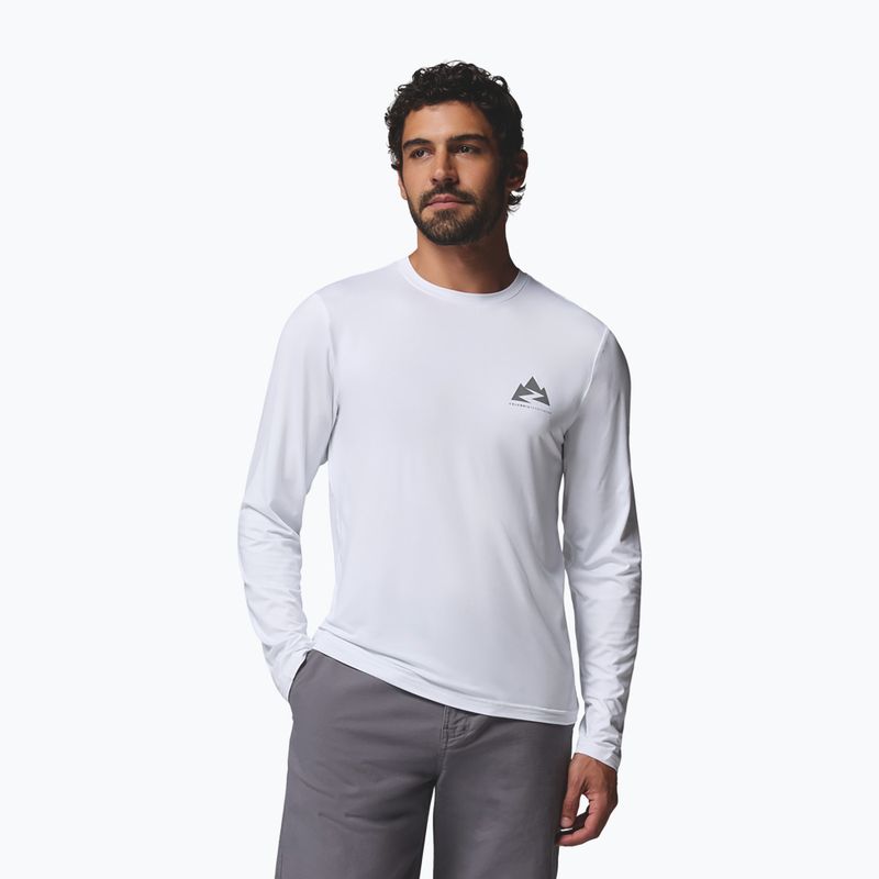 Vyriški ilgomis rankovėmis marškinėliai Columbia Parsons Point LS Graphic Tee white zigzag climb