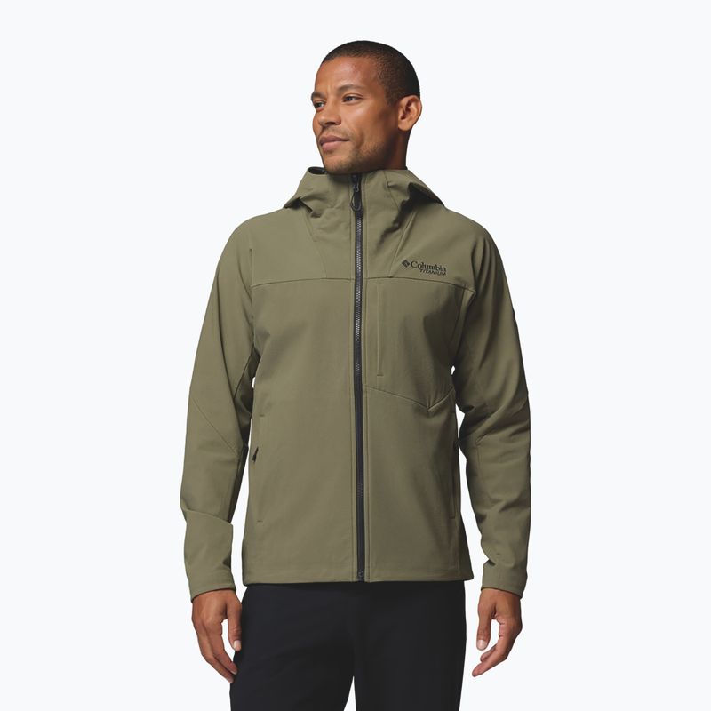 Vyriška softshell striukė Columbia Tennen Mountain Hooded Softshell stone green