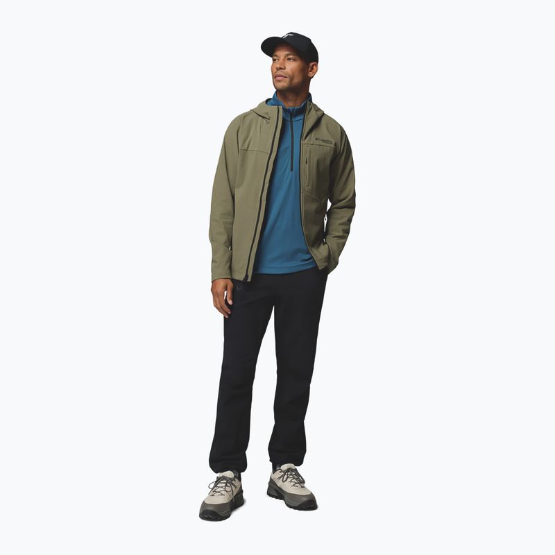 Vyriška softshell striukė Columbia Tennen Mountain Hooded Softshell stone green 2