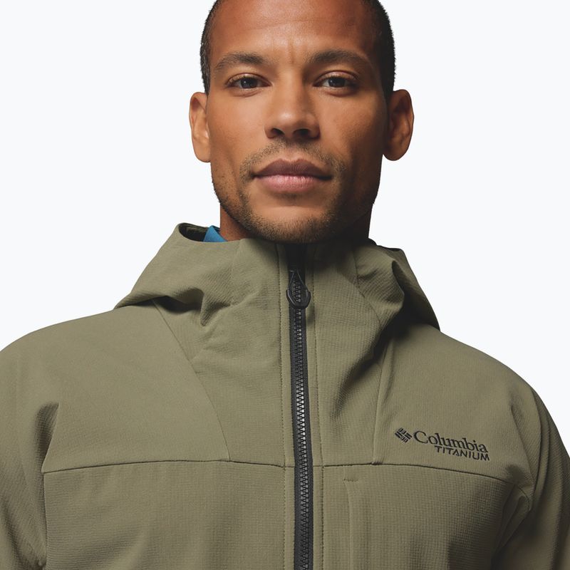 Vyriška softshell striukė Columbia Tennen Mountain Hooded Softshell stone green 6