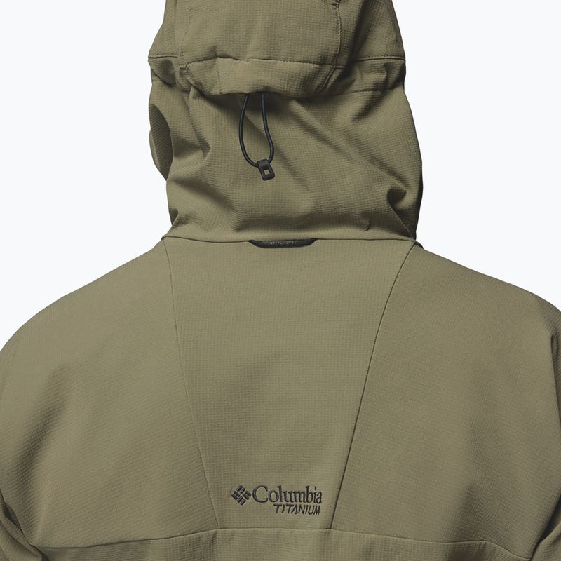 Vyriška softshell striukė Columbia Tennen Mountain Hooded Softshell stone green 8