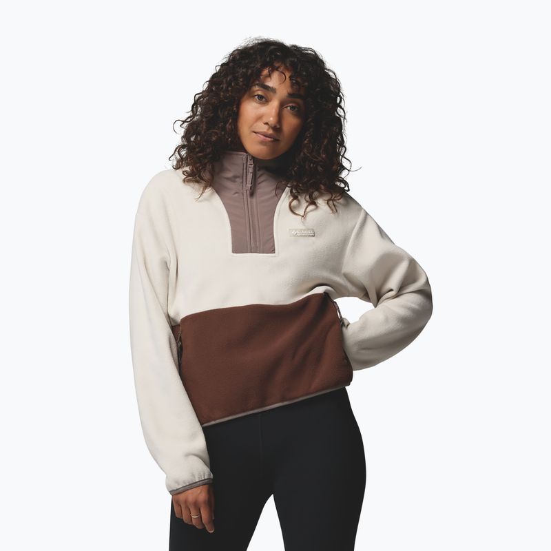 Moteriškas flisinis džemperis Columbia Sequoia Grove II Half Zip Fleece dark stone/tobacco/iron