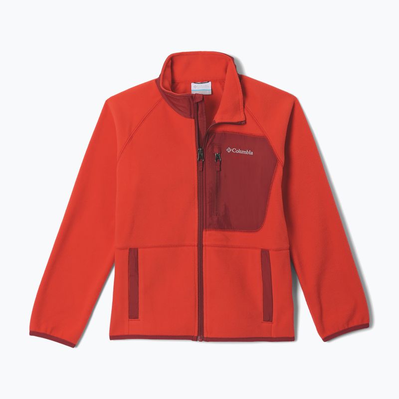 Vaikiškas flisinis džemperis Columbia Fast Trek V Full Zip super sonic/red oxide
