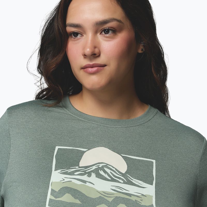 Moteriški marškinėliai ilgomis rankovėmis  Columbia Parsons Point LS Graphic Tee sedona sage heather/all terrain 4