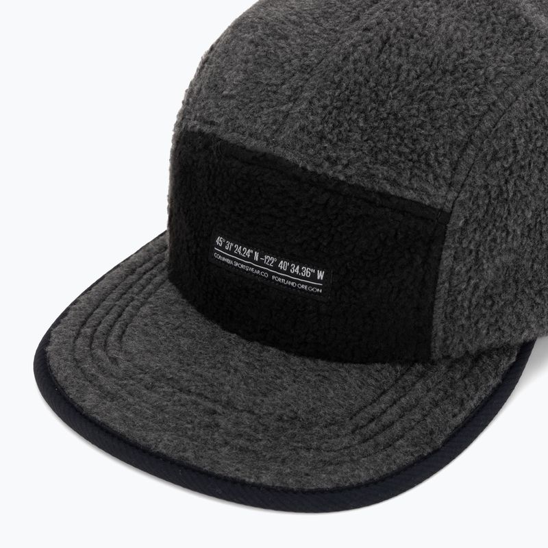 Kepurė su snapeliu Columbia Creek Side Thermal 5 Panel charcoal heather fleece/black ripstop 3