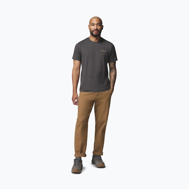 Vyriški marškinėliai Columbia Parsons Point SS Back Graphic Tee black heather blocky banner button 2