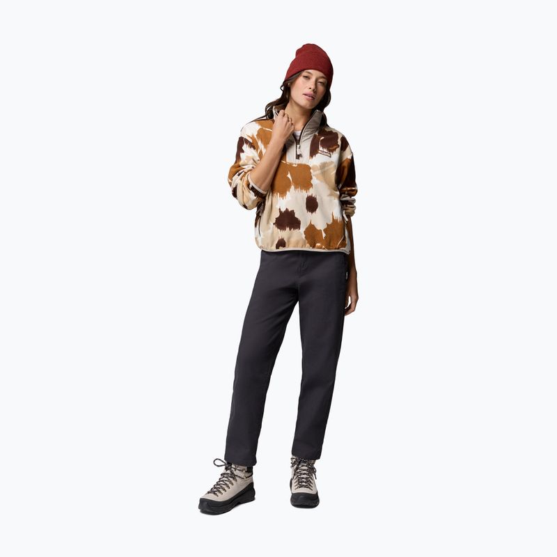 Moteriškas flisinis džemperis Columbia Sequoia Grove II Printed Half Zip camel brown ikatbloom 2