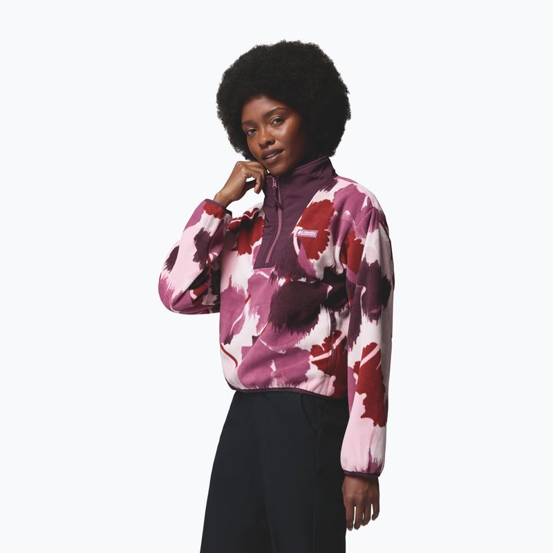 Moteriškas flisinis džemperis Columbia Sequoia Grove II Printed Half Zip antique mauve ikatbloom 4