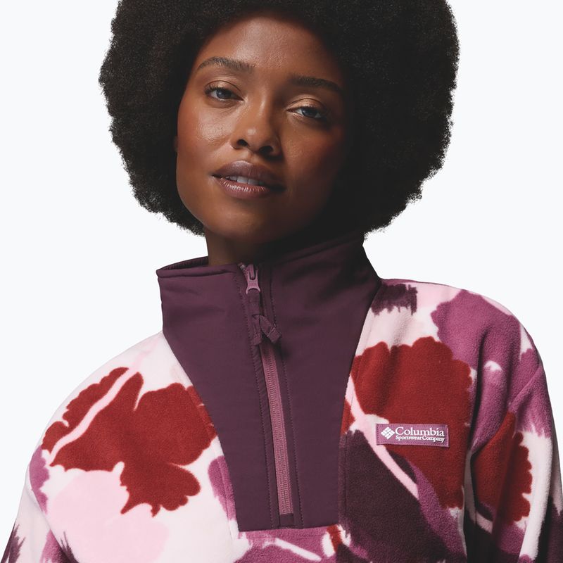 Moteriškas flisinis džemperis Columbia Sequoia Grove II Printed Half Zip antique mauve ikatbloom 5
