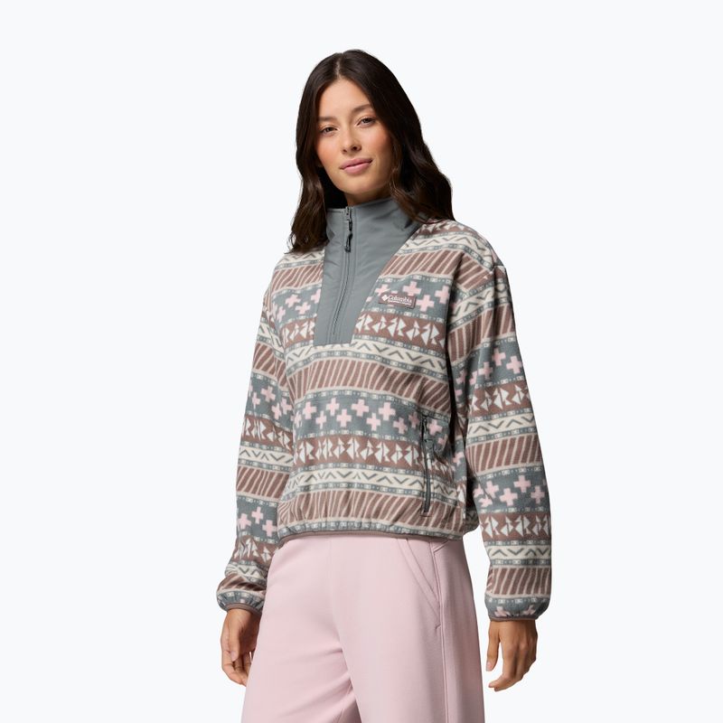 Moteriškas flisinis džemperis Columbia Sequoia Grove II Printed Half Zip Iron Wizard Island 4