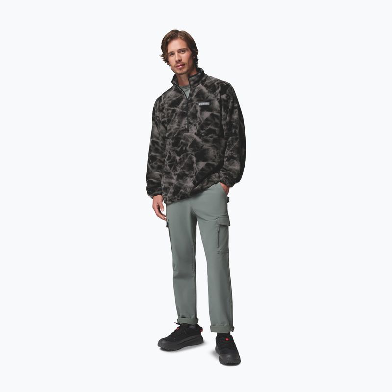 Vyriškas flisinis džemperis Columbia Timber Crest MTR Fleece Printed HZ black/icypeaks 2