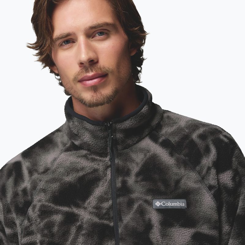 Vyriškas flisinis džemperis Columbia Timber Crest MTR Fleece Printed HZ black/icypeaks 5