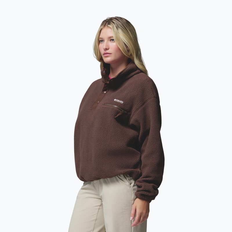 Moteriškas flisinis džemperis Columbia Helvetia II Cropped Half Snap Fleece tobacco 4