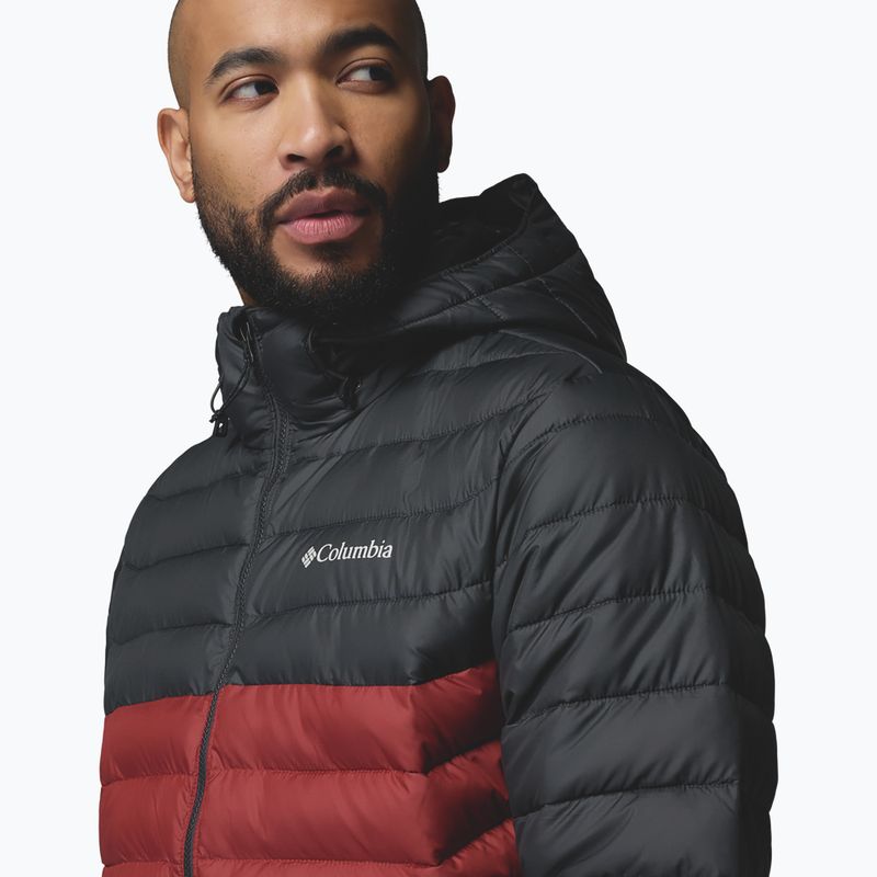 Vyriška striukė Columbia Powder Lite II Hooded red oxide/shark 6
