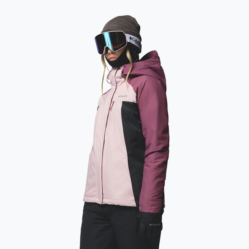 Moteriška slidinėjimo striukė Columbia Snowy Summit Ins mineral pink/black/antique mauve x dye 5
