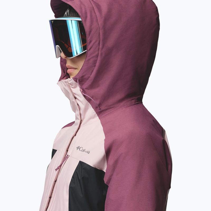 Moteriška slidinėjimo striukė Columbia Snowy Summit Ins mineral pink/black/antique mauve x dye 7
