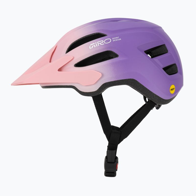 Vaikiškas dviračio šalmas Giro Fixture II MIPS matte light pink/purple fade 3