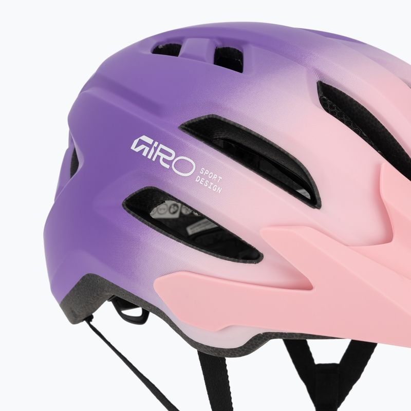 Vaikiškas dviračio šalmas Giro Fixture II MIPS matte light pink/purple fade 8