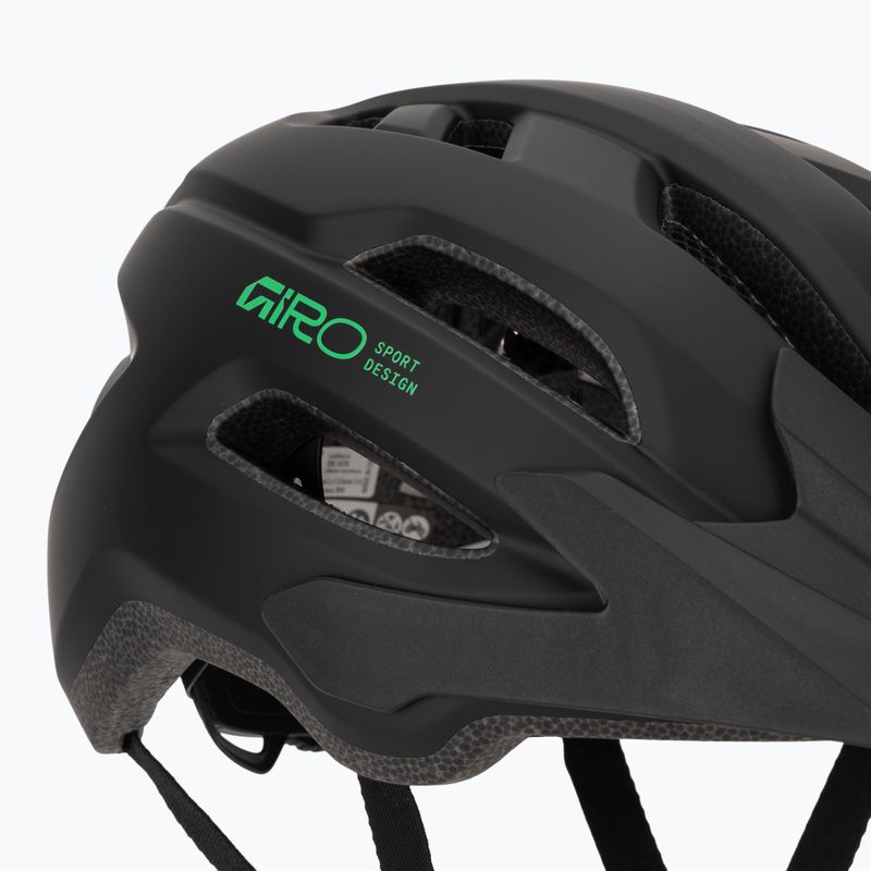 Vaikiškas dviračio šalmas Giro Fixture II matte black/vivid green 7