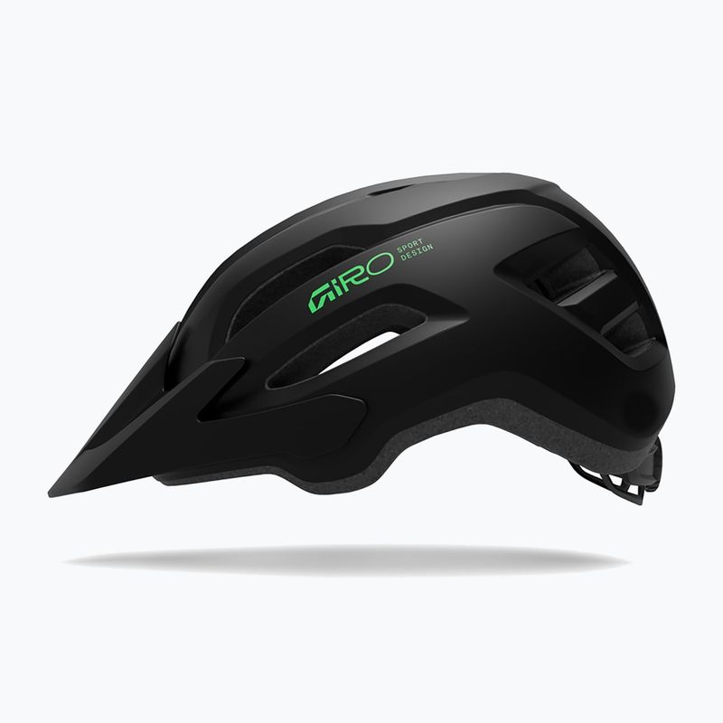 Vaikiškas dviračio šalmas Giro Fixture II matte black/vivid green 2