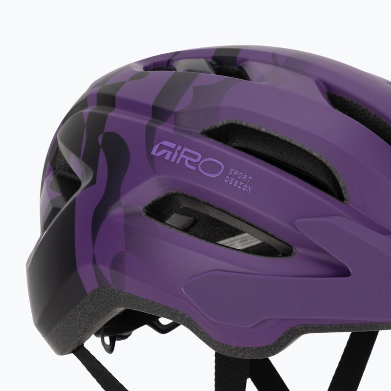 Vaikiškas dviračio šalmas Giro Fixture II matte purple rush 7