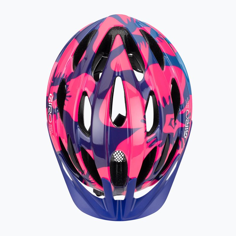 Vaikiškas dviračio šalmas Giro Raze pink flowers 6