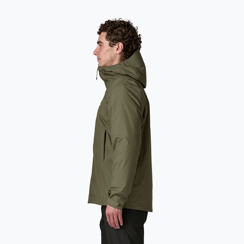 Vyriška lietaus striukė Patagonia Insulated Boulder Fork Rain basin green 3