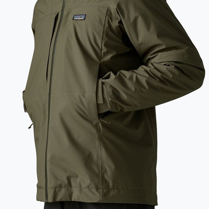 Vyriška lietaus striukė Patagonia Insulated Boulder Fork Rain basin green 5