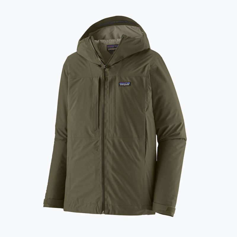 Vyriška lietaus striukė Patagonia Insulated Boulder Fork Rain basin green 8