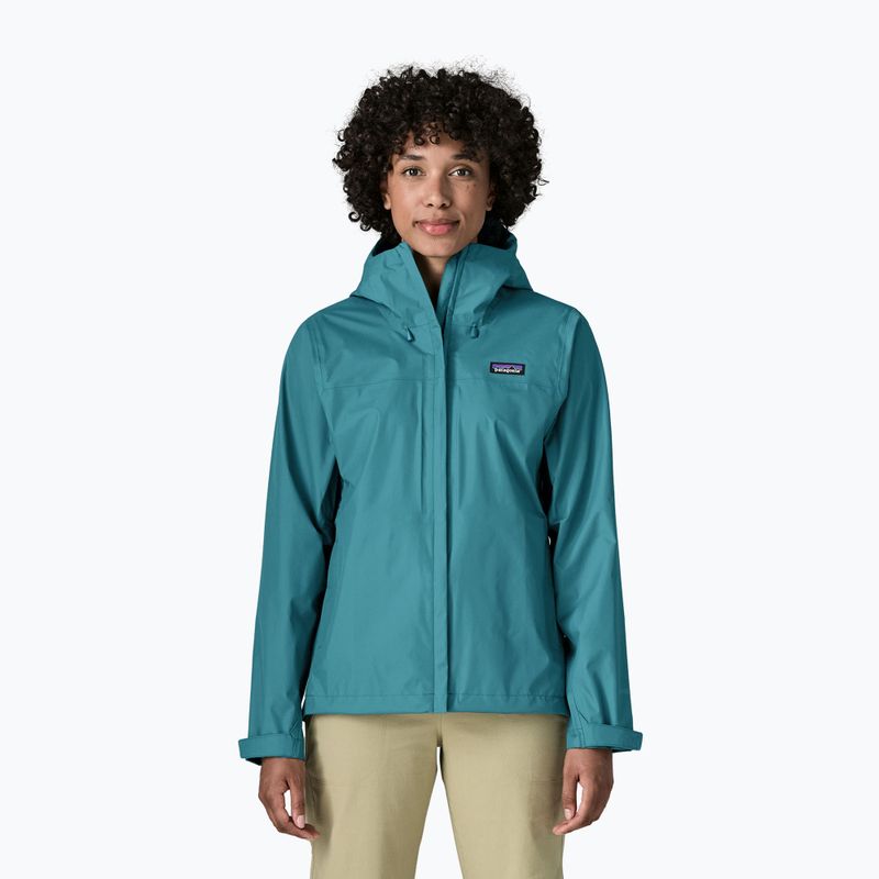 Moteriškas lietaus paltas Patagonia Torrentshell 3L Rain glacial glue