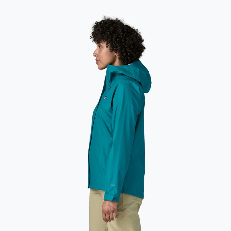 Moteriškas lietaus paltas Patagonia Torrentshell 3L Rain glacial glue 3