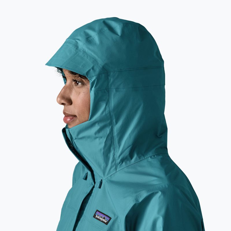 Moteriškas lietaus paltas Patagonia Torrentshell 3L Rain glacial glue 4