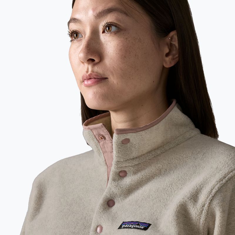 Moteriškas flisinis džemperis Patagonia Lightweight Synchilla Snap-T Pullover oatmeal heather w/moonrise taupe 5