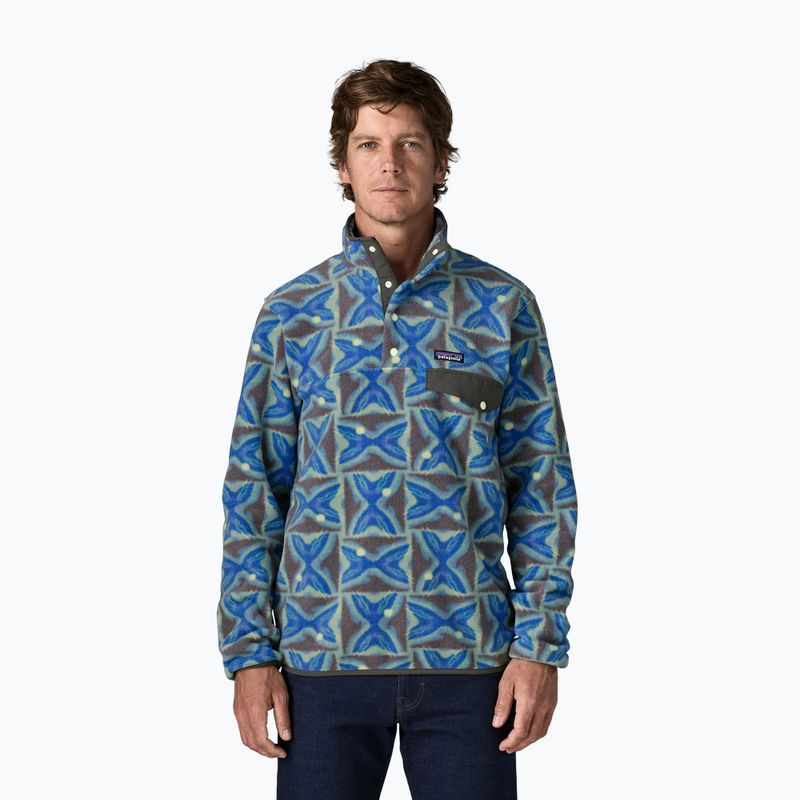 Vyriškas flisinis džemperis Patagonia Lightweight Synchilla Snap-T Pullover deep freeze: forge grey