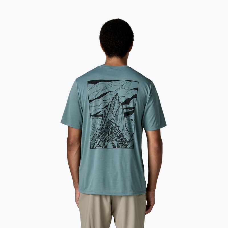 Vyriški marškinėliai Patagonia Cap Cool Daily Cloud Crag blue sage - light blue sage x-dye 2