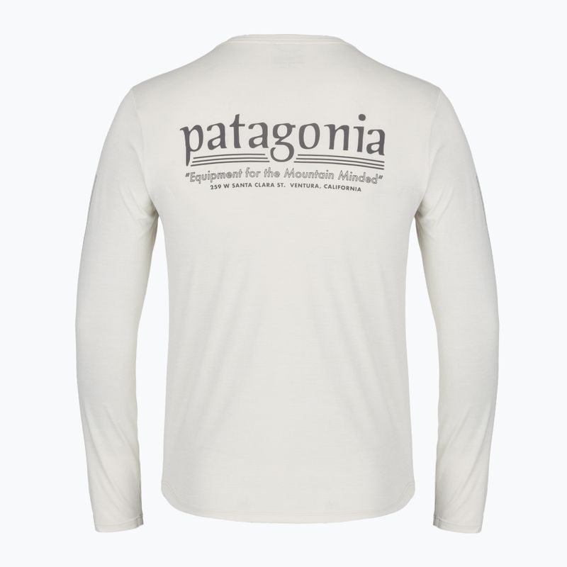 Vyriški žygio marškinėliai ilgomis rankovėmis Patagonia Cap Cool Daily Hut Tripper LS dyno white 2
